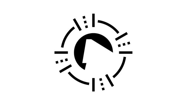 lightning energy saving logo animated glyph icon. lightning energy saving logo sign. isolated on white background