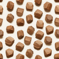 Tumi ishi japanese desktop game meditation, pattern from eco-friendly wooden polygonal stones for building tower