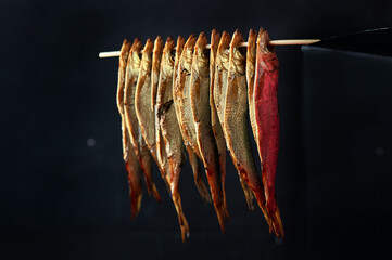 Racks of Sprats in a Smoker