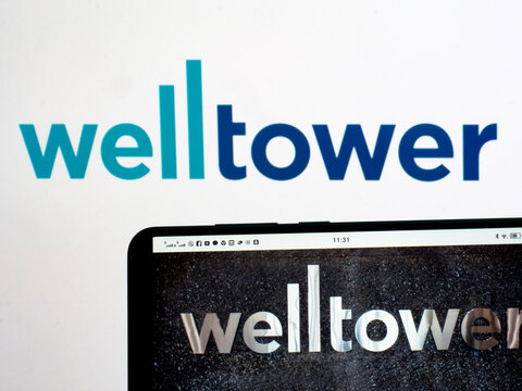 In this photo illustration Welltower Inc. logo seen displayed on a smartphone