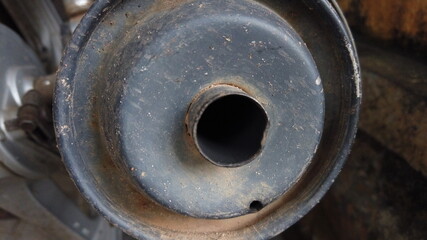 Motorbike rear lamp. Motorbike break light. Breaking indicator.