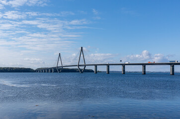 Farø Island Bridge crossing Storstrømmen Sound between Sjælland and Falster, Denmark