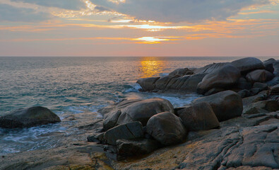 Sea sunsets on Phuket island