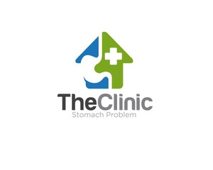 home clinic for medical stomach logo designs and health service