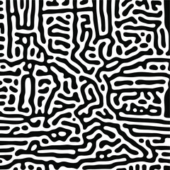 Turing Pattern Seamless Black Background
