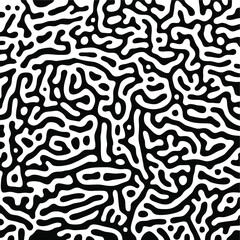 Turing Pattern Seamless Black Background