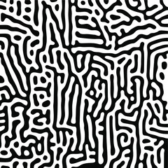 Turing Pattern Seamless Black Background