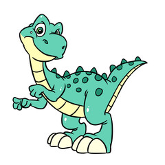 Little tyrannosaurus rex character dinosaur illustration cartoon