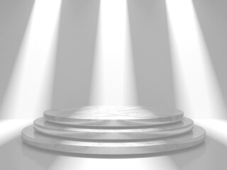 Fototapeta premium Abstract scene podium mockup. Award ceremony concept
