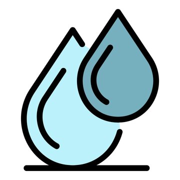 recommend clip art: Blood drops icon. Outline blood drops vector icon color flat isolated