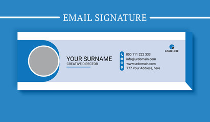 Email signature vector templates, Trendy email signature, Modern Professional awesome unique Corporate custom beautiful personal Office Email signature design template set with the layout