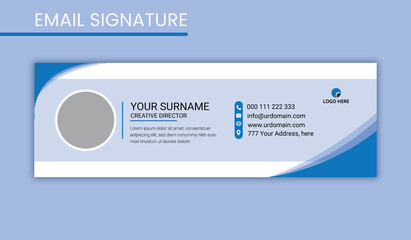 Email signature vector templates, Trendy email signature, Modern Professional awesome unique Corporate custom beautiful personal Office Email signature design template set with the layout