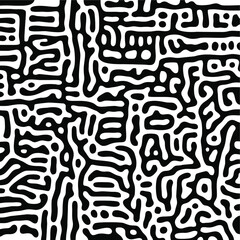 Turing Pattern Seamless Black Background