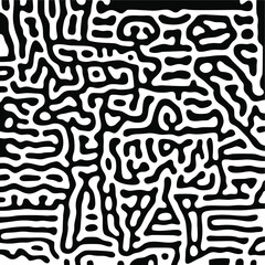 Turing Pattern Seamless Black Background