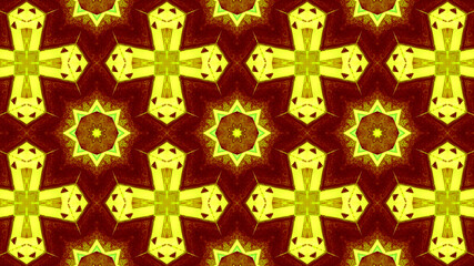 Background Red Star Pattern. Abstract kaleidoscope background Unique kaleidoscope design. digital abstract pattern