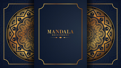 Fototapeta na wymiar Luxury mandala background with golden arabesque pattern Arabic Islamic east style. Decorative mandala for print, poster, cover, brochure, flyer, banner, and your desired ideas. Mandala for Henna