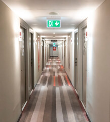 corridor in the hotel. beautiful clean corridor