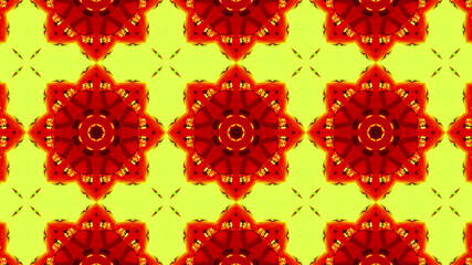 Background Red Star Pattern. Abstract kaleidoscope background Unique kaleidoscope design. digital abstract pattern	
