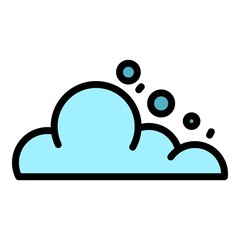 Landslide icon. Outline landslide vector icon color flat isolated