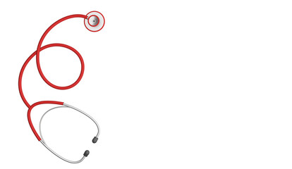 Fototapeta na wymiar Medical stethoscope on white background. 3d rendered illustration.