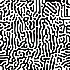 Turing Pattern Seamless Black Background