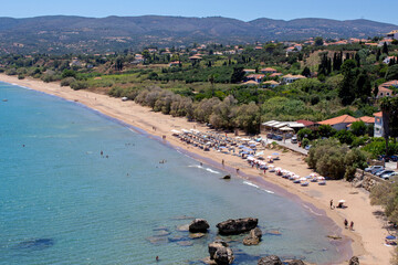 Zaga beach in Koroni, Peloponnese,Greece.