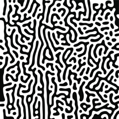 Turing Pattern Seamless Black Background