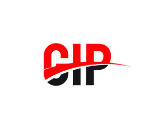 GIP Letter Initial Logo Design Vector Illustration