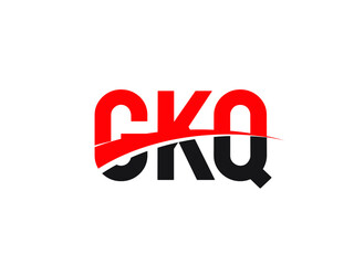 GKQ Letter Initial Logo Design Vector Illustration