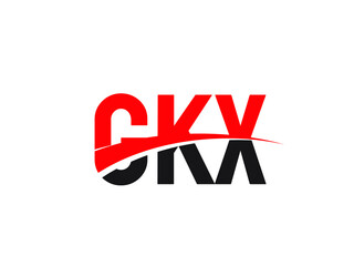 GKX Letter Initial Logo Design Vector Illustration