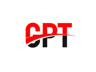 GPT Letter Initial Logo Design Vector Illustration