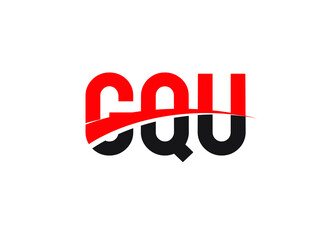 GQU Letter Initial Logo Design Vector Illustration