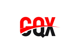GQX Letter Initial Logo Design Vector Illustration