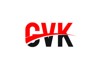 GVK Letter Initial Logo Design Vector Illustration