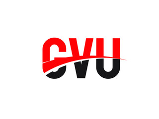 GVU Letter Initial Logo Design Vector Illustration