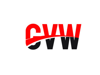 GVW Letter Initial Logo Design Vector Illustration