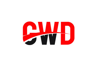 GWD Letter Initial Logo Design Vector Illustration