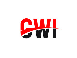 GWI Letter Initial Logo Design Vector Illustration