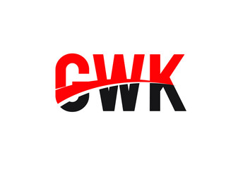 GWK Letter Initial Logo Design Vector Illustration