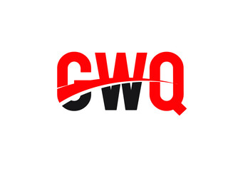 GWQ Letter Initial Logo Design Vector Illustration