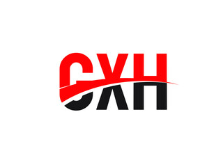 GXH Letter Initial Logo Design Vector Illustration