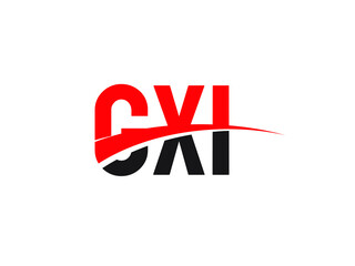 GXI Letter Initial Logo Design Vector Illustration