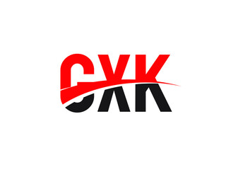 GXK Letter Initial Logo Design Vector Illustration