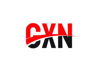 GXN Letter Initial Logo Design Vector Illustration