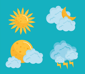 weather forecast four icons