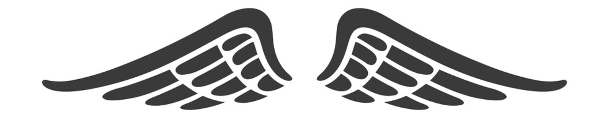 Angel freedom wings insignia template vector illustration