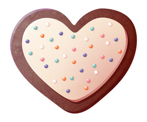 Heart shape cookie. Sweet valentine Cookies pastry