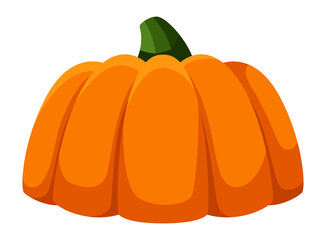 Pumpkin drawing. Squash simple cartoon flat image