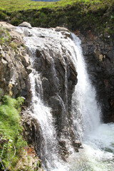 view of the waterfall at the isle of skye