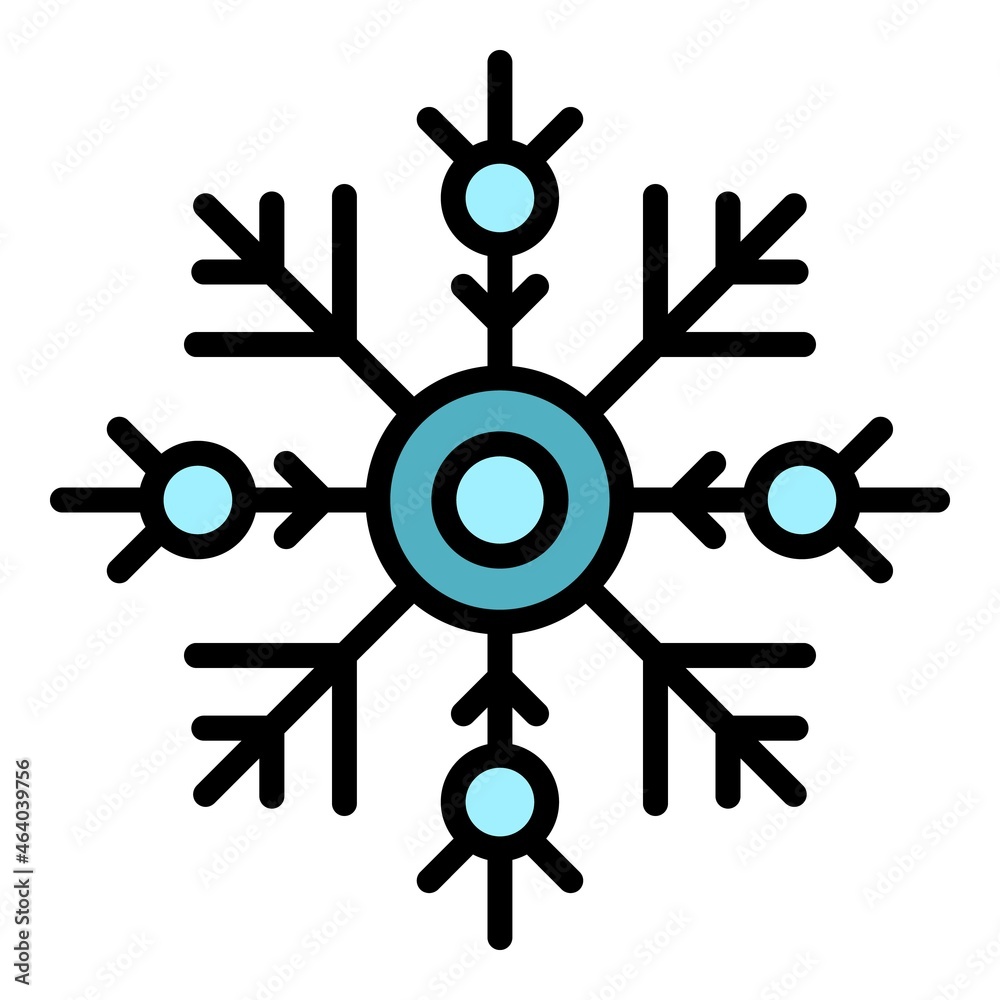 Wall mural celebration snowflake icon. outline celebration snowflake vector icon color flat isolated - Wall murals
